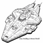 Glorious Galactic Starships Coloring Pages 1