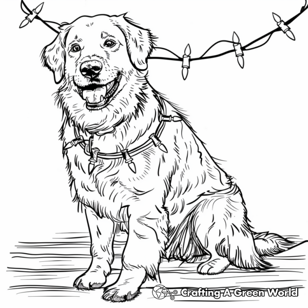 Super Cute Dog Christmas Dog Coloring Pages - Free & Printable!