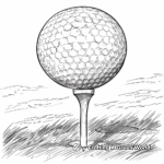 Golf Ball on Tee Coloring Sheets 3