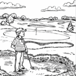 Golfer in Action: Course-Scene Coloring Pages 2