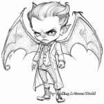 Gothic Vampire Coloring Sheets 2