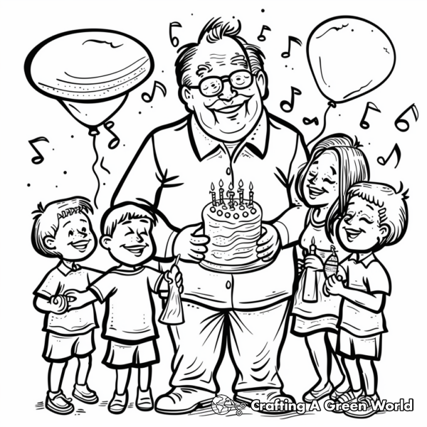 Happy Birthday Grandpa Coloring Pages - Free & Printable!