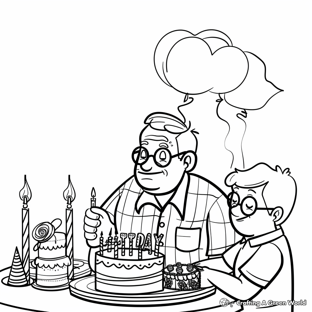 Happy Birthday Coloring Pages Grandpa