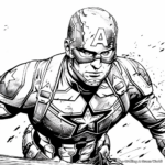 Gritty Captain America Coloring Pages 2