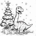 Happy Ankylosaurus Singing Christmas Carols Coloring Pages 1