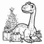 Happy Ankylosaurus Singing Christmas Carols Coloring Pages 3