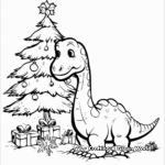 Happy Ankylosaurus Singing Christmas Carols Coloring Pages 4