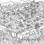 Hayrides and Corn Mazes: Fall Coloring Pages 3