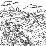 Hayrides and Corn Mazes: Fall Coloring Pages 4