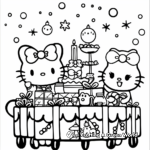 Hello Kitty and Friends Christmas Celebration Coloring Pages 4