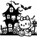 Hello Kitty and Ghouls Night Out Coloring Pages 3