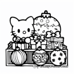 Hello Kitty Christmas Ornament Coloring Pages 2