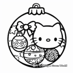 Hello Kitty Christmas Ornament Coloring Pages 3
