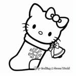 Hello Kitty Christmas Stocking Coloring Pages 2