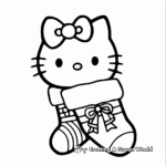Hello Kitty Christmas Stocking Coloring Pages 3