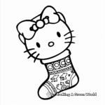 Hello Kitty Christmas Stocking Coloring Pages 4