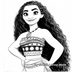 High-Detailed Moana Coloring Pages for Adults 1