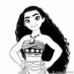 High-Detailed Moana Coloring Pages for Adults 4