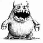 Hilarious Fanged Monster Coloring Pages 3