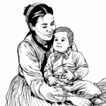 Historic Sacagawea and Her Infant Son Coloring Pages 2
