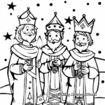 Historic Three Kings Day Coloring Pages 1