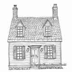 Historical Colonial Cottage Coloring Pages 2