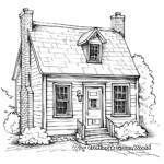 Historical Colonial Cottage Coloring Pages 3
