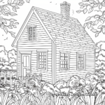 Historical Colonial Cottage Coloring Pages 4
