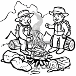 Historical Pioneer Campfire Coloring Pages 4