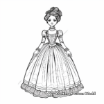 Historical Victorian Dresses Coloring Pages 3