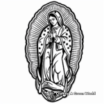Holy Halo Virgen de Guadalupe Coloring Pages 2
