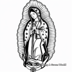 Holy Halo Virgen de Guadalupe Coloring Pages 3