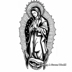 Holy Halo Virgen de Guadalupe Coloring Pages 4