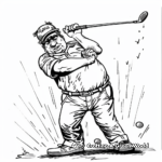 Humorous Golf Mishaps Coloring Pages 1