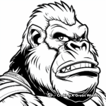 Illustrative King Kong Character Profile Coloring Pages 1