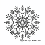 Immaculate Snowflakes Detailed Coloring Pages 1