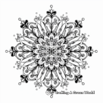 Immaculate Snowflakes Detailed Coloring Pages 3