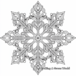 Immaculate Snowflakes Detailed Coloring Pages 4
