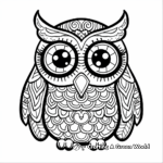 Impressive Ornamental Owl Detailed Coloring Pages 2