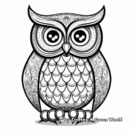 Impressive Ornamental Owl Detailed Coloring Pages 3
