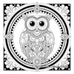 Impressive Ornamental Owl Detailed Coloring Pages 4