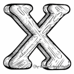 Inspiring Coloring Pages of Letter X in Multiple Fonts 2