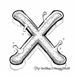Inspiring Coloring Pages of Letter X in Multiple Fonts 4