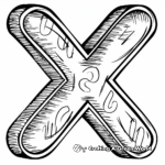 Interesting Italics Letter X Coloring Pages 1