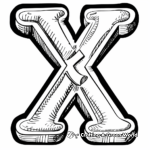 Interesting Italics Letter X Coloring Pages 2