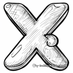 Interesting Italics Letter X Coloring Pages 4
