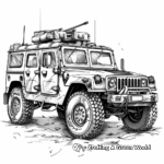Intricate Armored Truck Coloring Pages 1