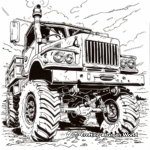 Intricate Armored Truck Coloring Pages 2