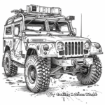 Intricate Armored Truck Coloring Pages 3