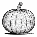 Intricate Blank Heirloom Pumpkin Coloring Pages 2